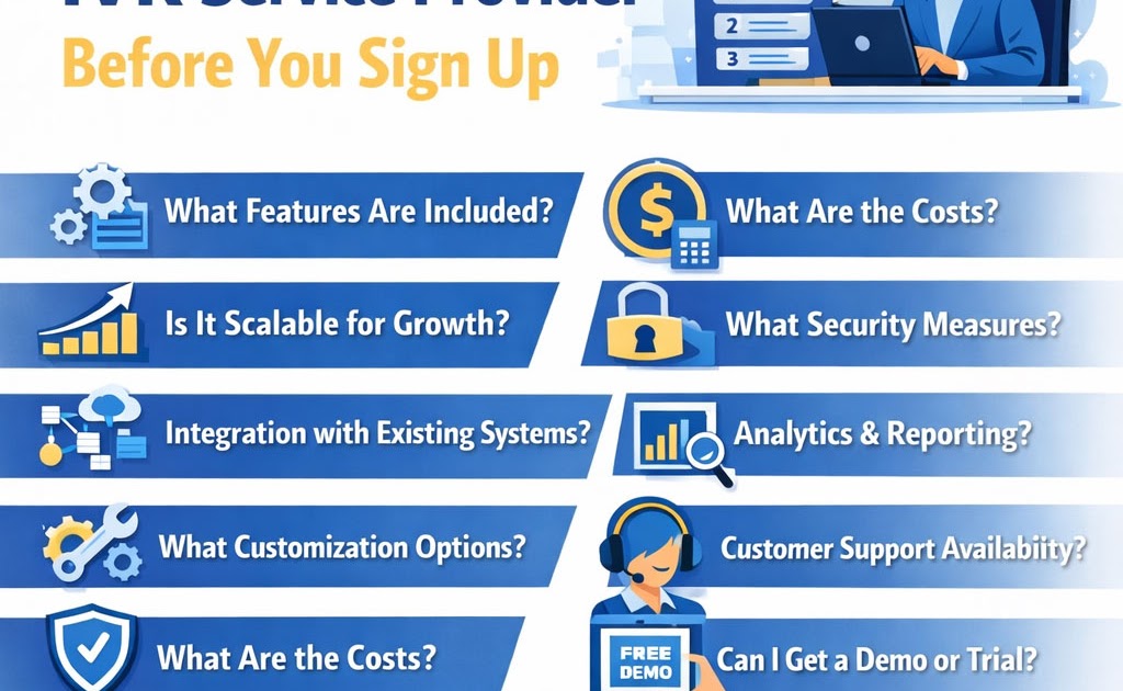 Top 6 questions to ask any IVR service provider before you sign up.