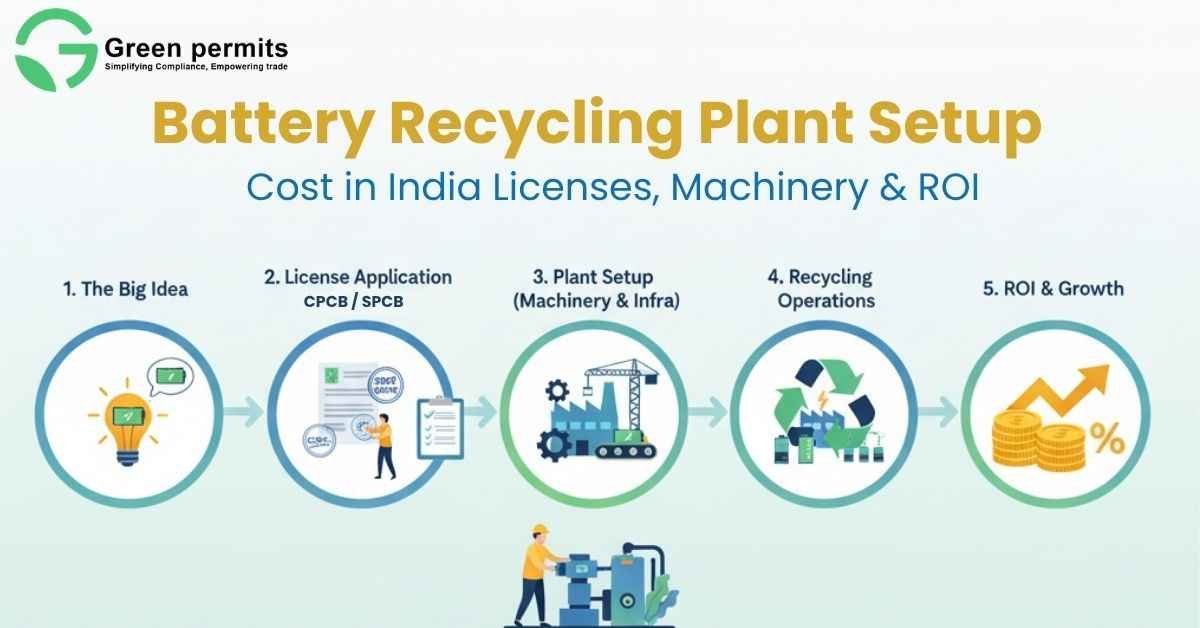 Battery Recycling Plant Setup Cost in India (2025): Licenses, Machinery & ROI - Green Permits